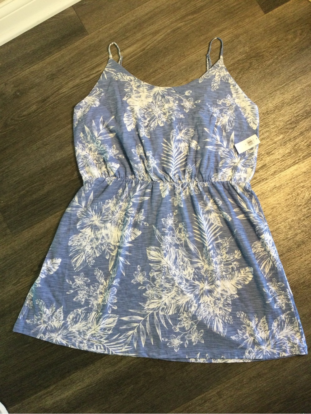 Old Navy Light Blue Floral Tank Dress